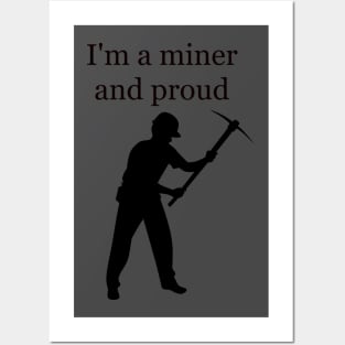 miner t-shirt Posters and Art